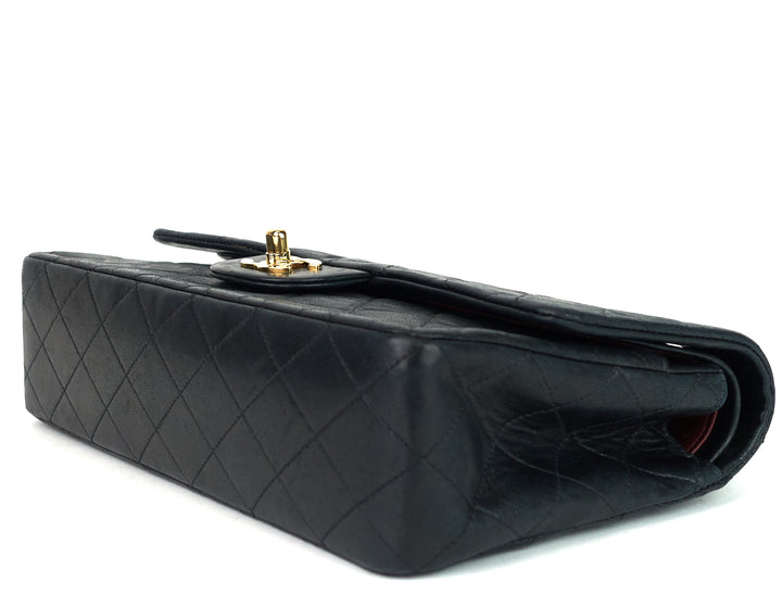 classic double flap medium lambskin leather bag