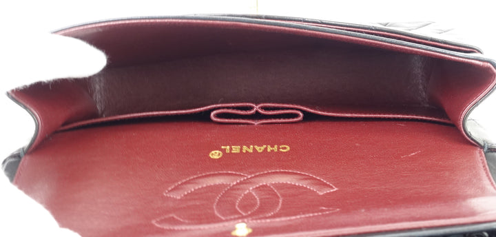 classic double flap medium lambskin leather bag