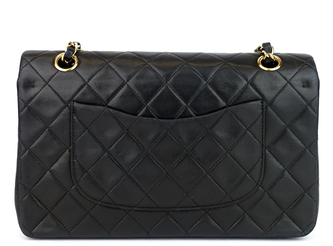 classic double flap medium lambskin leather bag