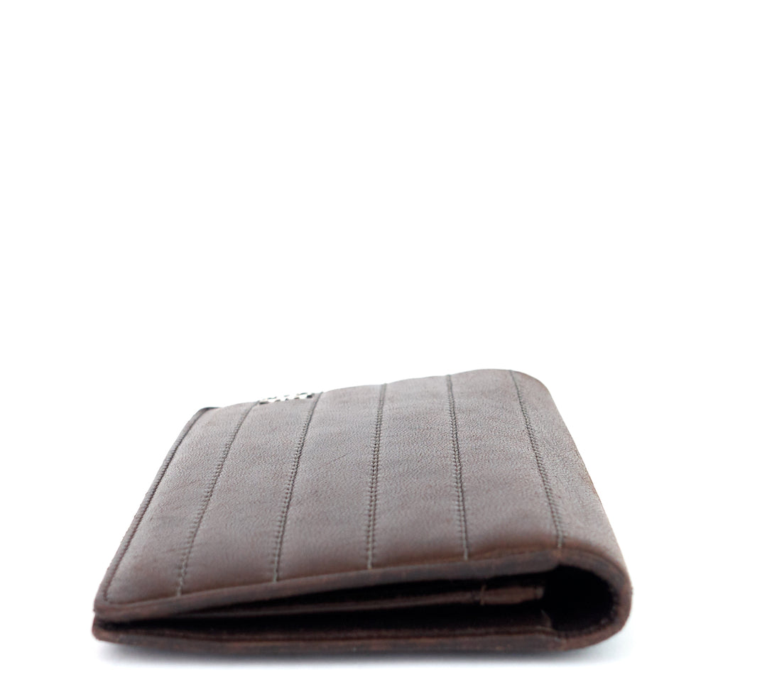 long bifold lambskin leather wallet