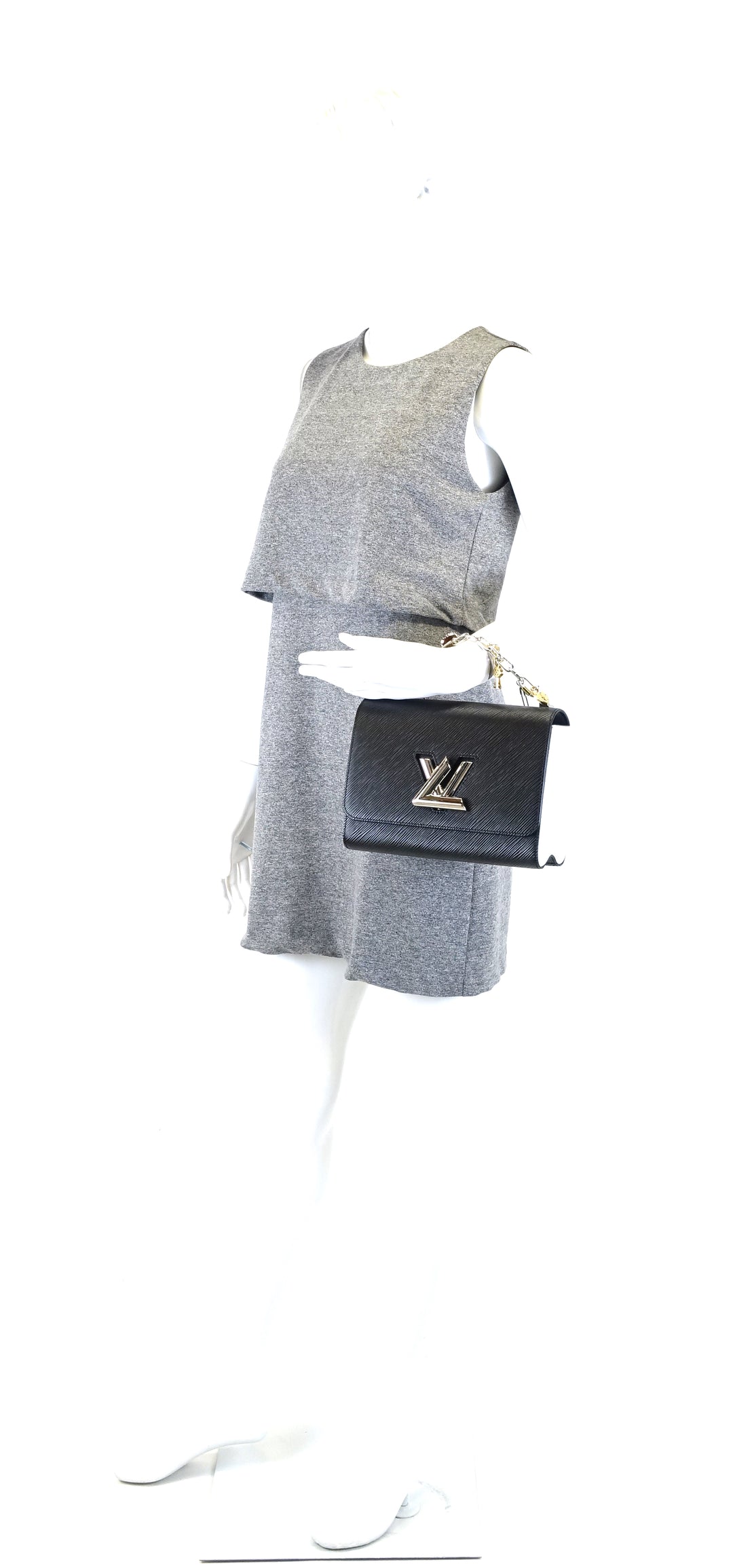 twist mm love lock charms black epi leather bag
