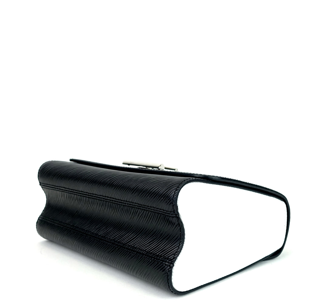 twist mm love lock charms black epi leather bag
