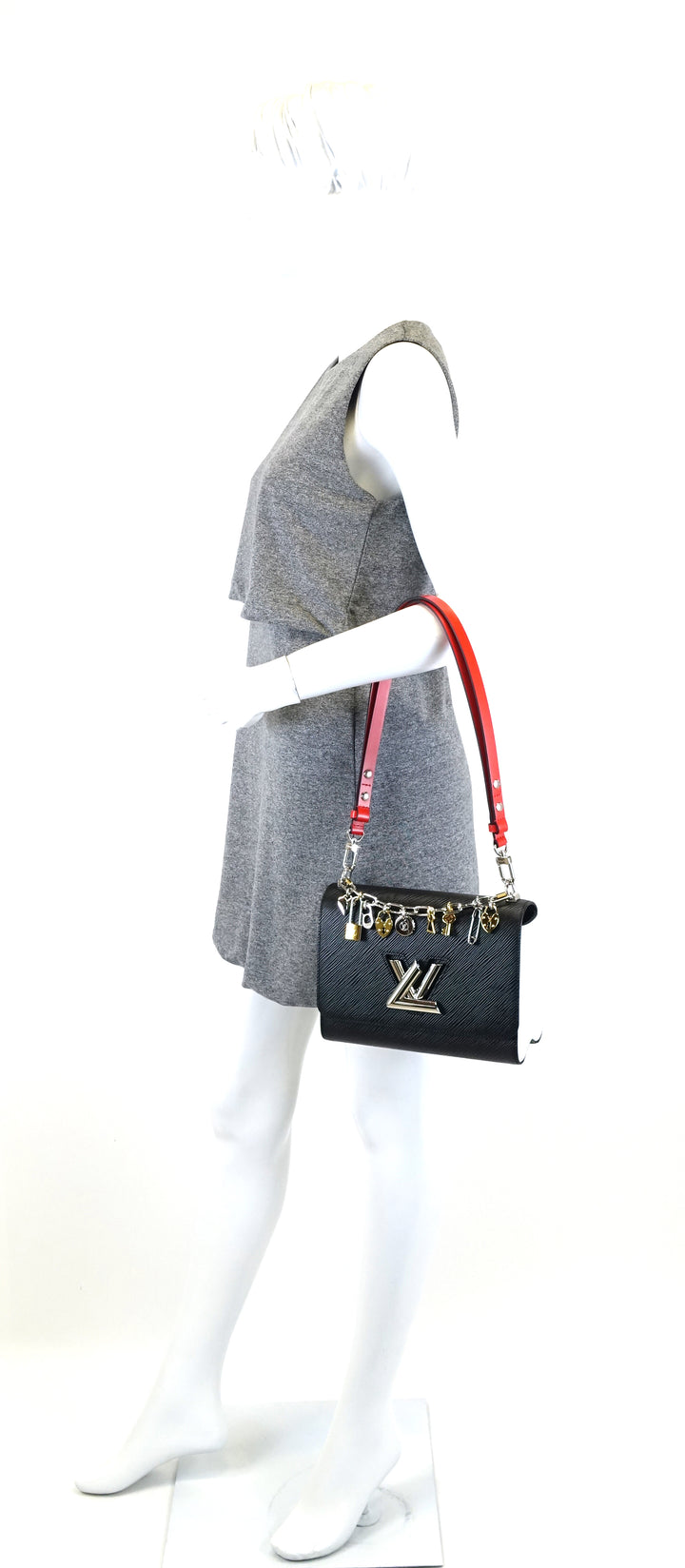 twist mm love lock charms black epi leather bag