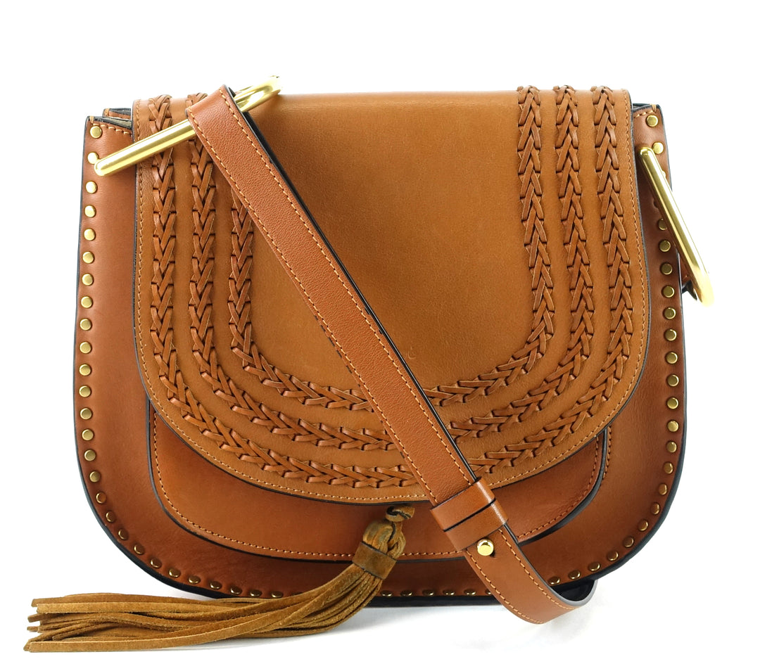 hudson whipstitch medium calf leather bag