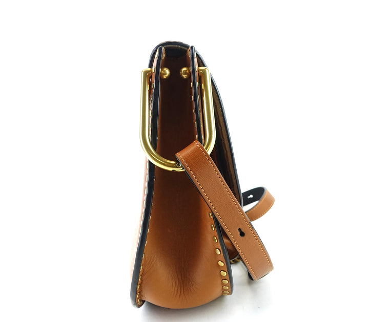 hudson whipstitch medium calf leather bag