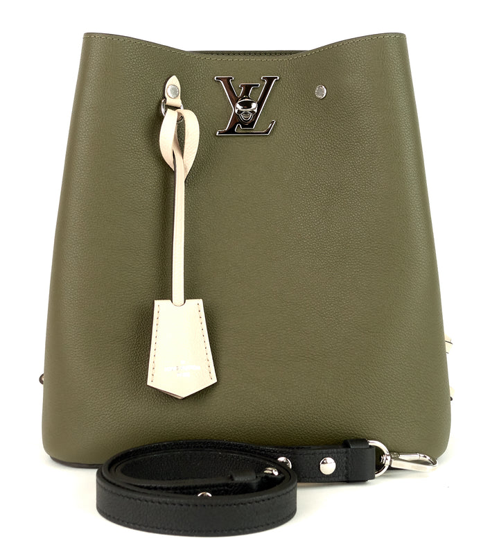 lockme calf leather bucket bag