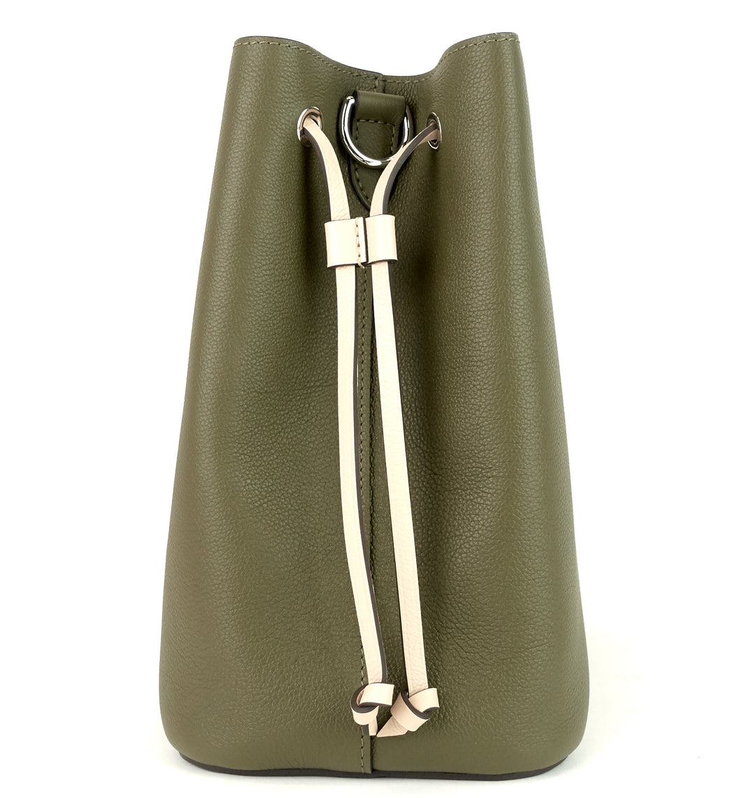 lockme calf leather bucket bag