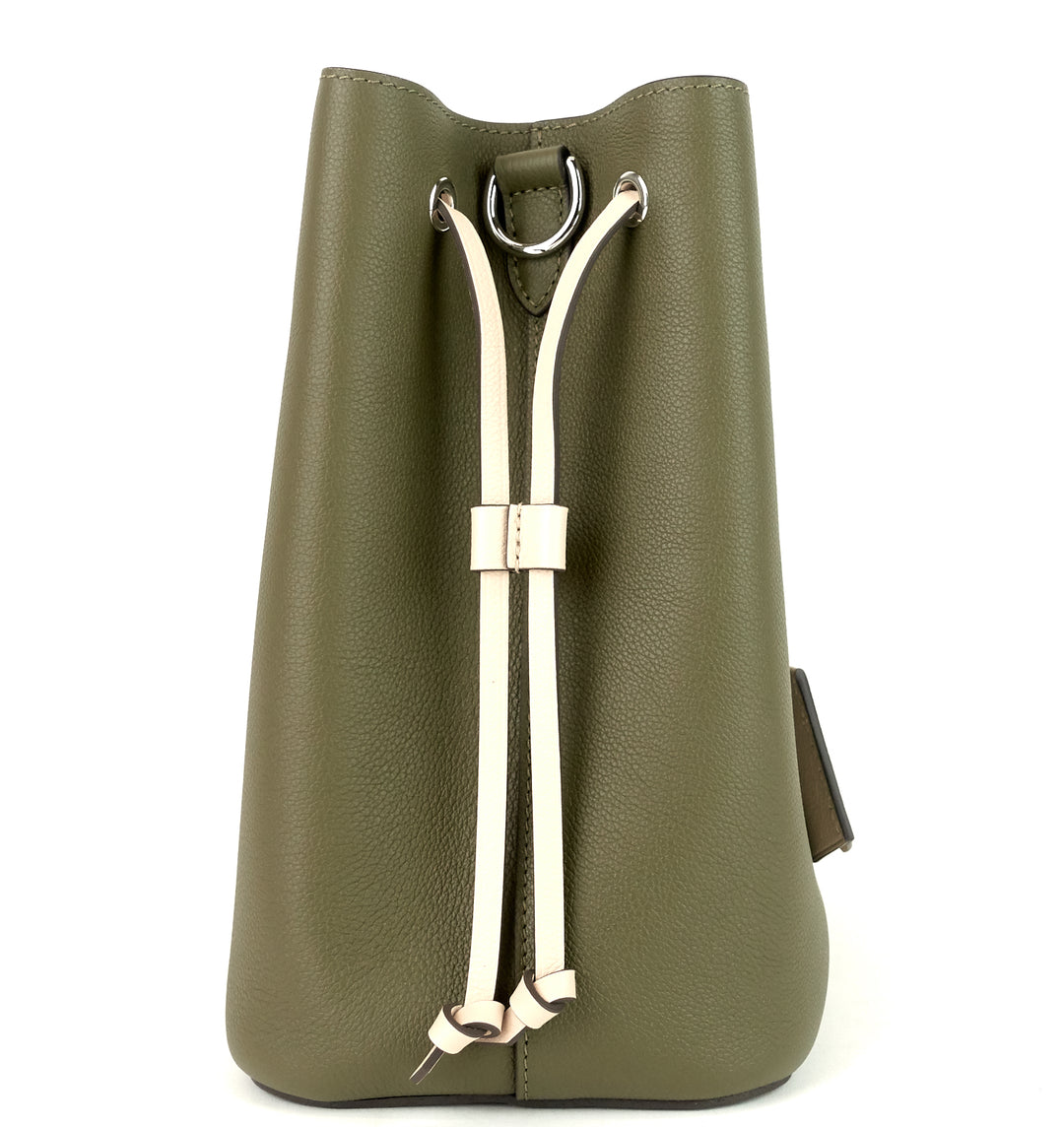 lockme calf leather bucket bag