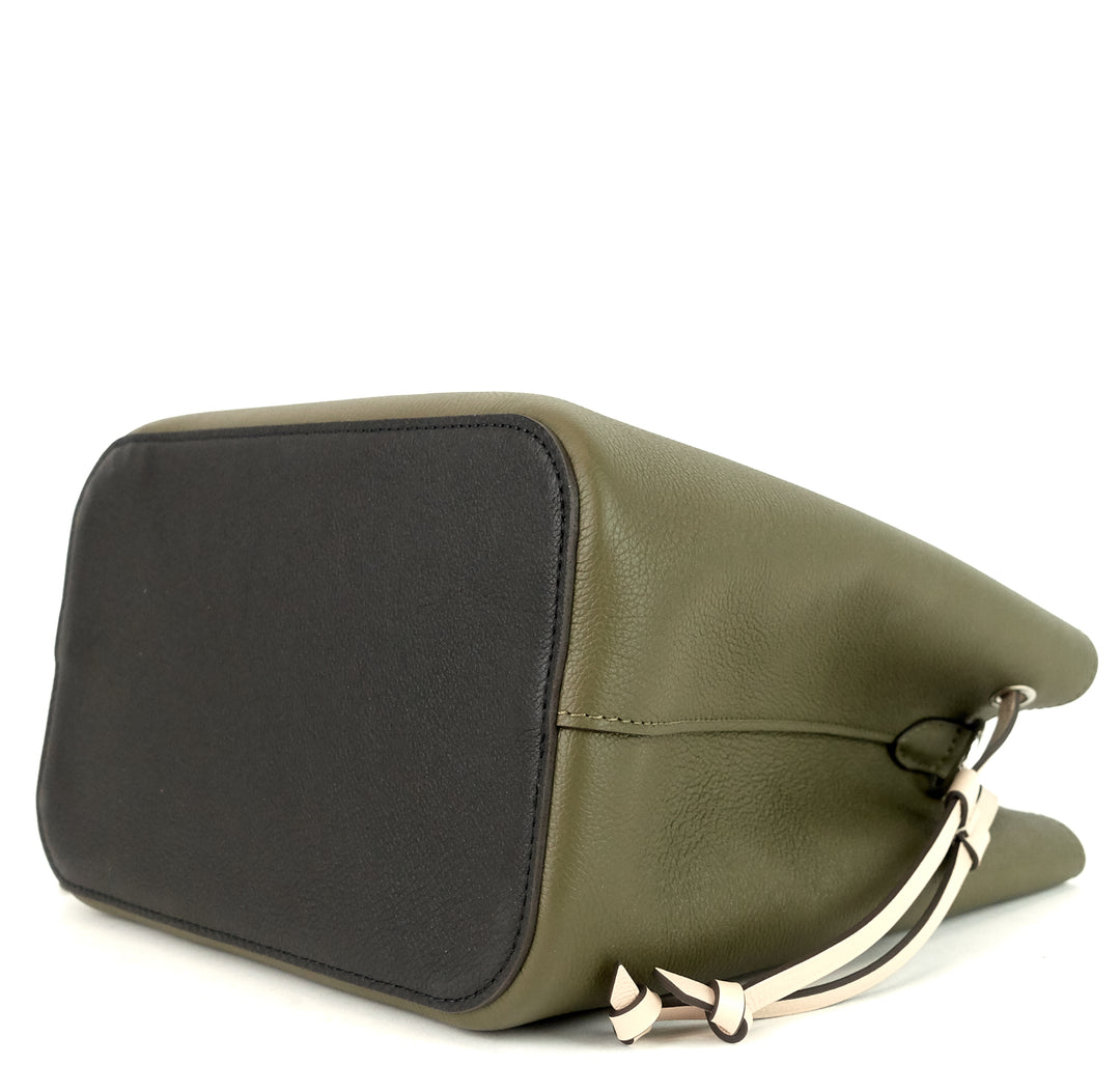 lockme calf leather bucket bag