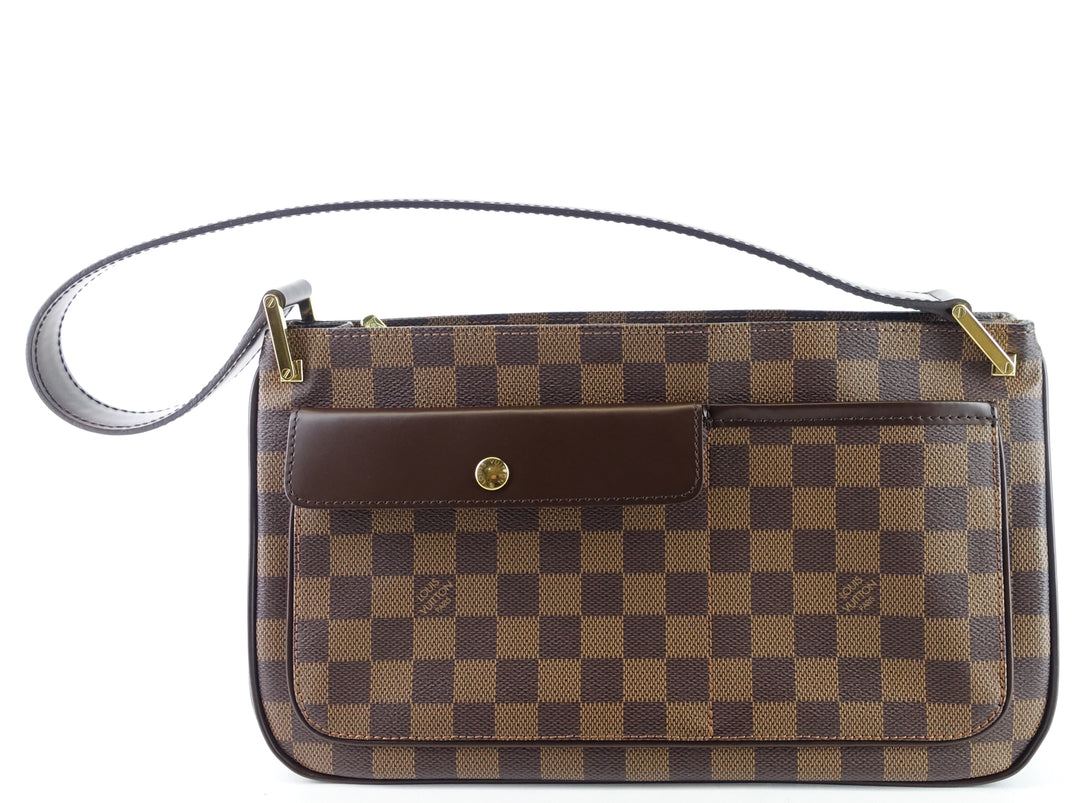 aubagne damier ebene canvas shoulder bag