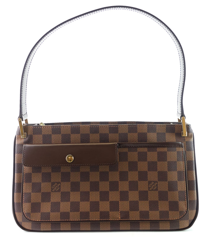 aubagne damier ebene canvas shoulder bag