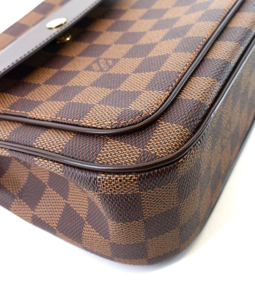 aubagne damier ebene canvas shoulder bag