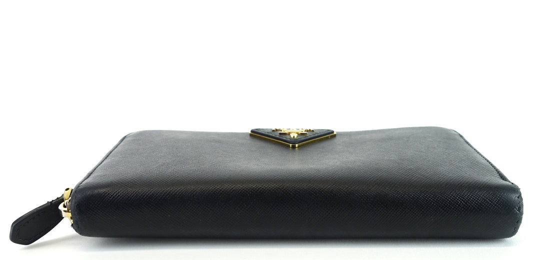 zip around saffiano leather wallet