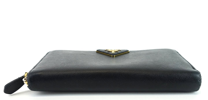 zip around saffiano leather wallet