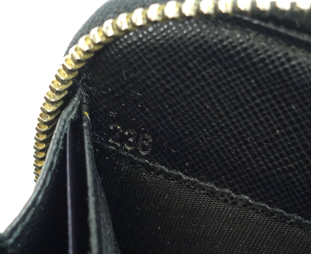 zip around saffiano leather wallet