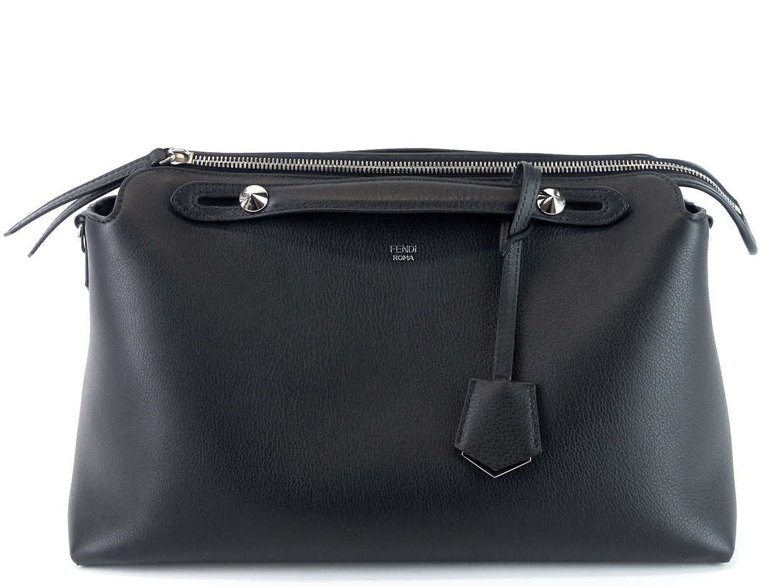 by the way large calf leather bag