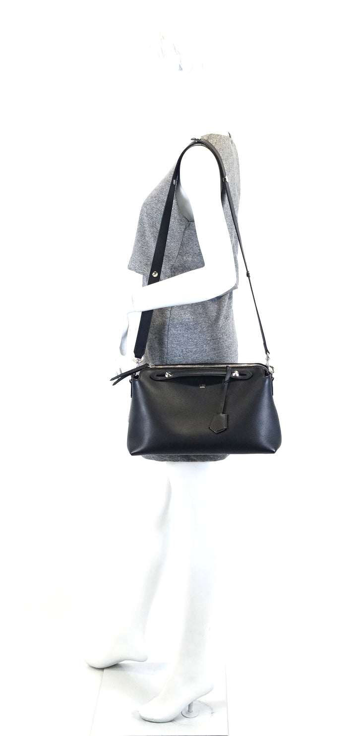 by the way large calf leather bag