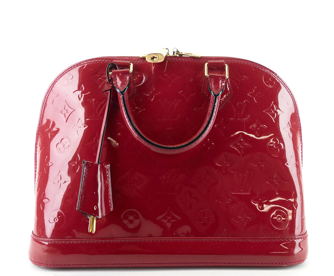 alma pm monogram vernis leather handbag