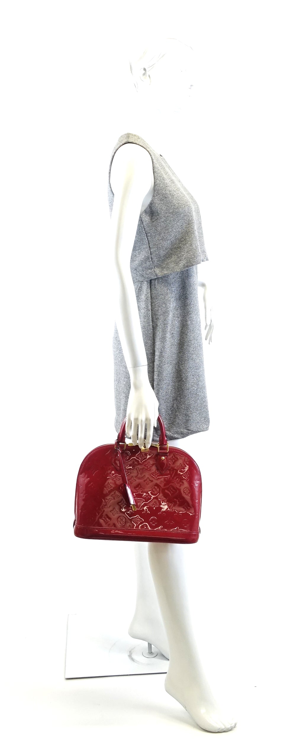 alma pm monogram vernis leather handbag