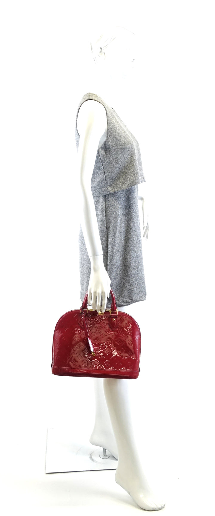 alma pm monogram vernis leather handbag
