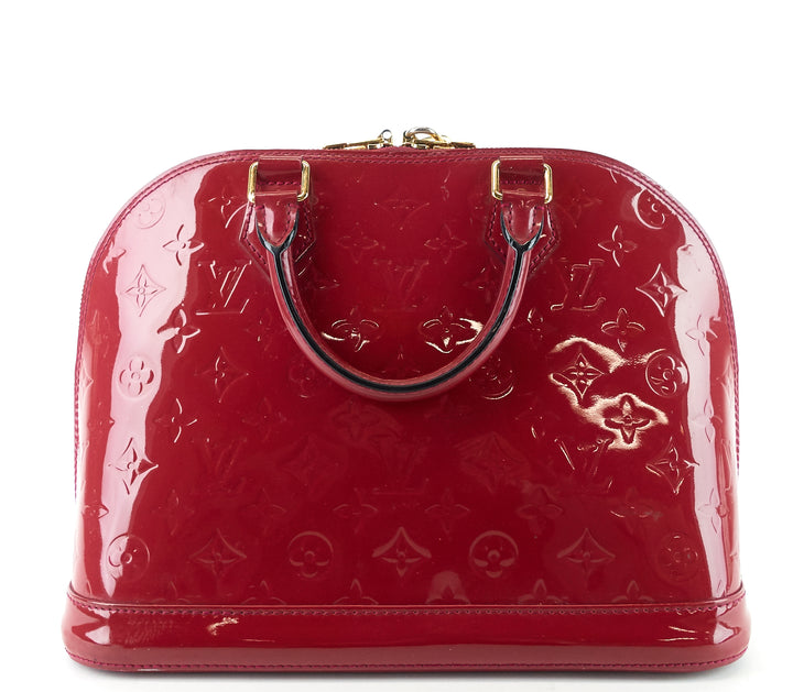 alma pm monogram vernis leather handbag