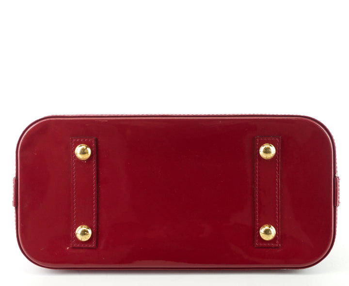alma pm monogram vernis leather handbag