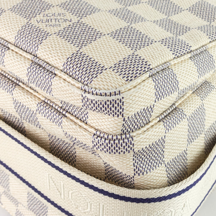 naviglio damier azur canvas messenger bag