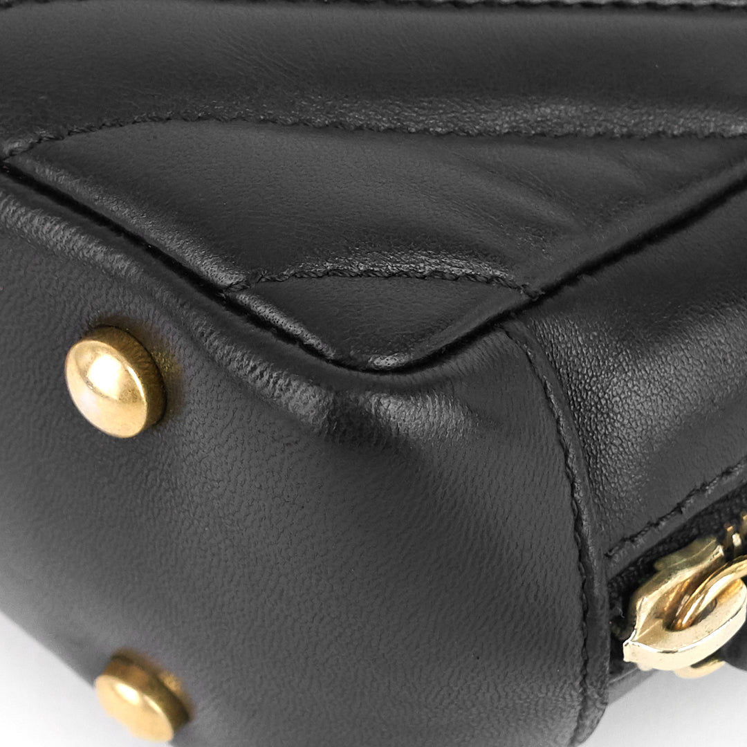 chevron quilted lambskin camera bag