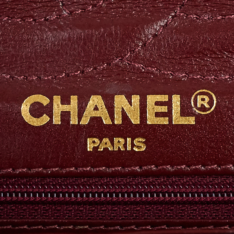 paris limited edition double flap lambskin leather bag