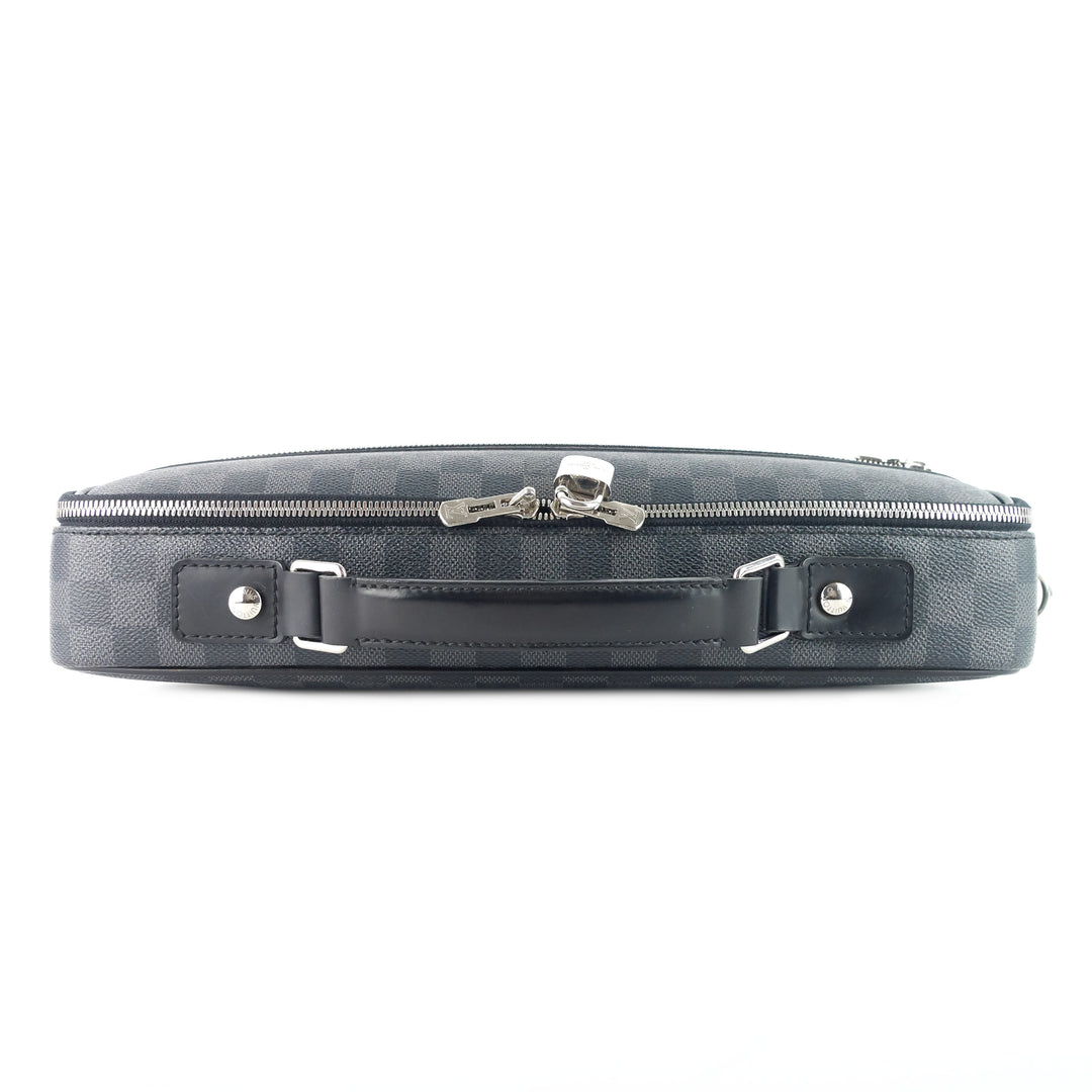 steeve damier graphite canvas briefcase bag