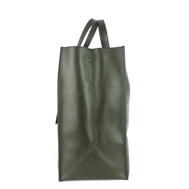 tall calfskin leather shopping tote bag