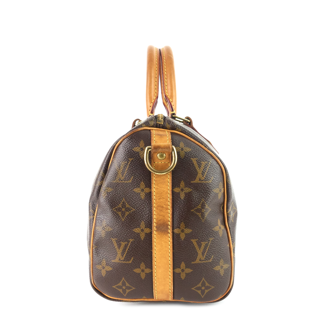 speedy 25 bandoulière monogram canvas bag