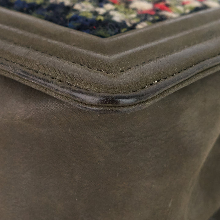 boy suede and tweed flap bag