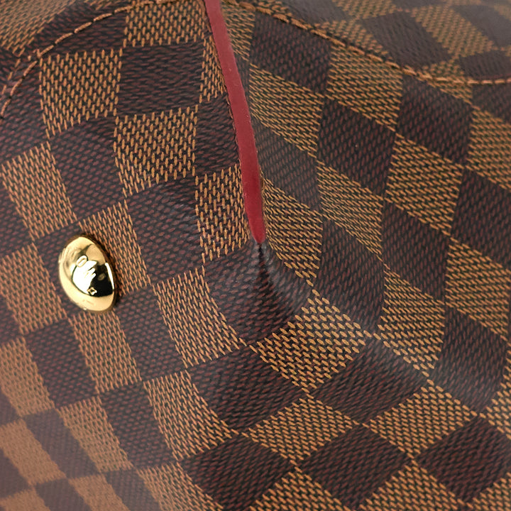 caissa mm damier ebene canvas tote bag