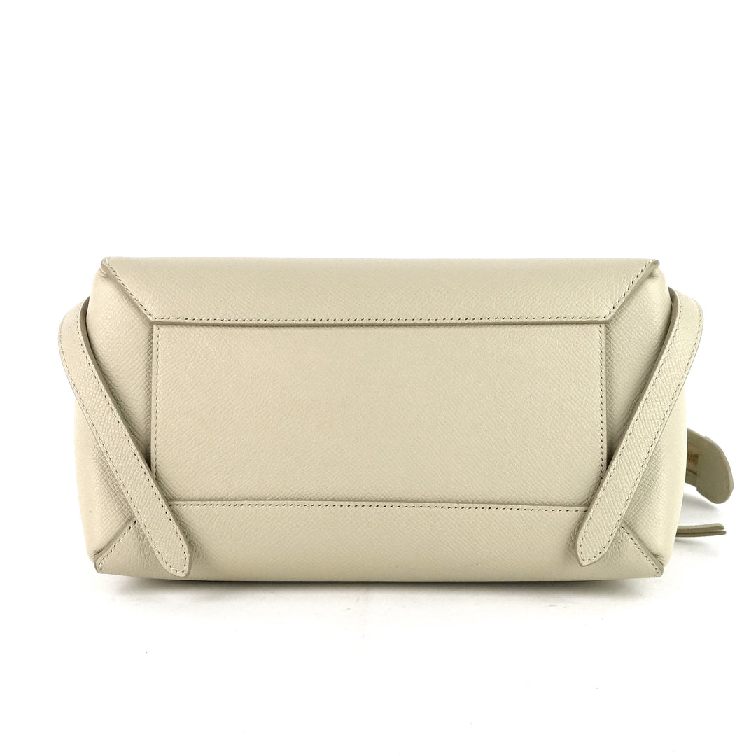 micro belt grained calf leather bag