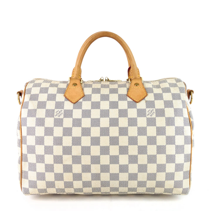 speedy 30 bandouliere damier azur canvas bag