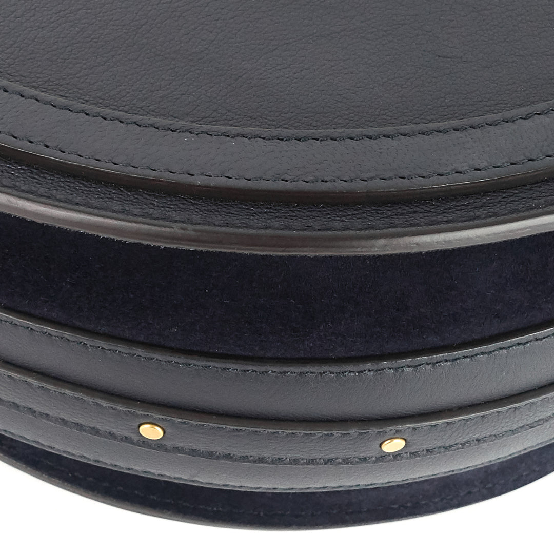 pixie medium calfskin and suede double handle bag