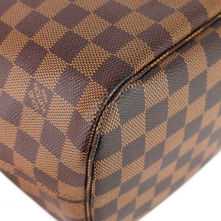 neverfull mm with pouch damier ebene canvas tote bag