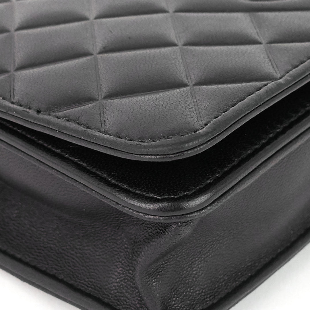 cc timeless lambskin wallet on chain woc