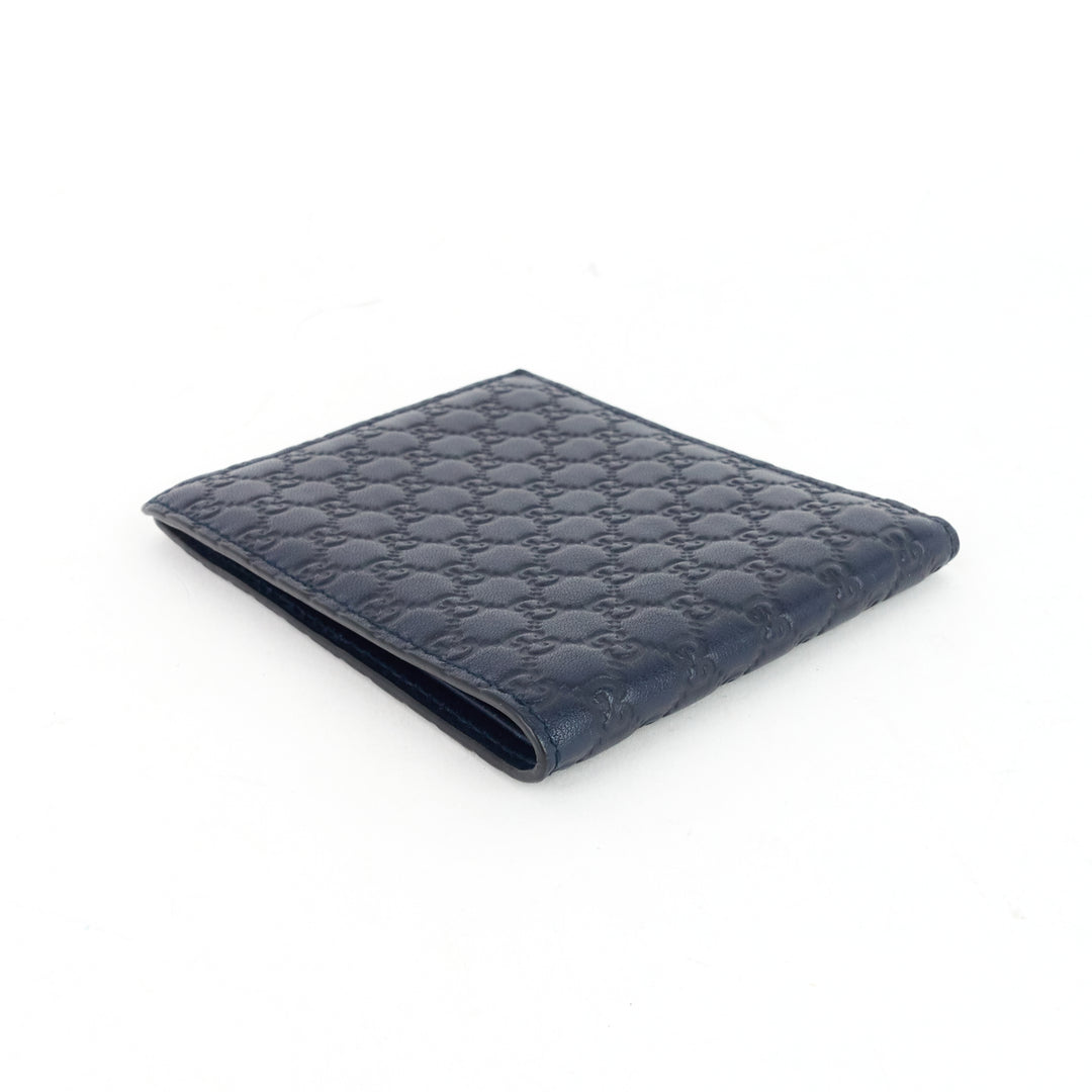 microguccissima leather bifold wallet