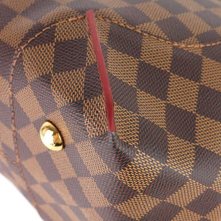 caissa mm damier ebene canvas tote bag