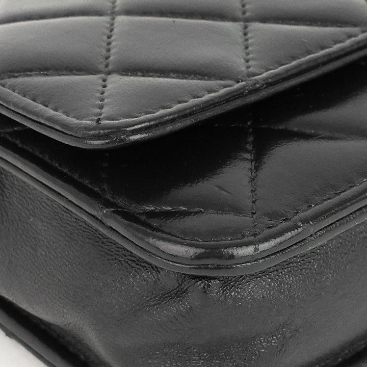 golden class double cc lambskin wallet on chain bag