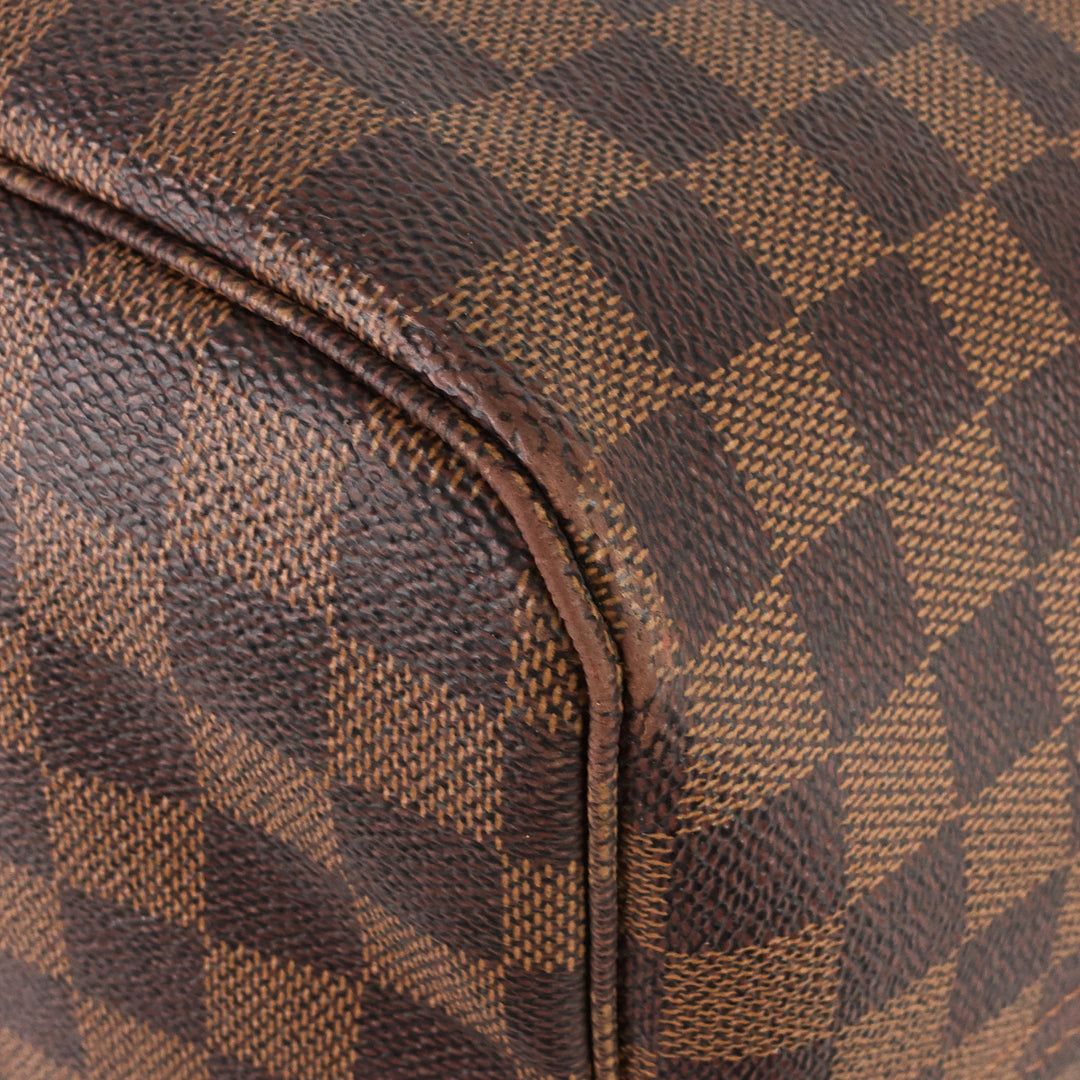 neverfull gm damier ebene canvas tote bag