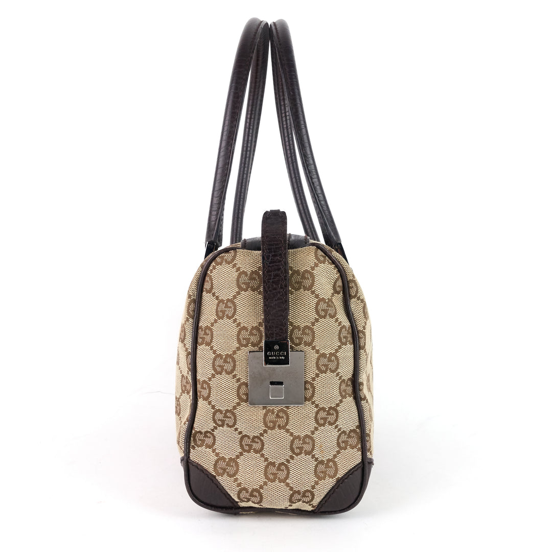 vintage small gg canvas boston bag
