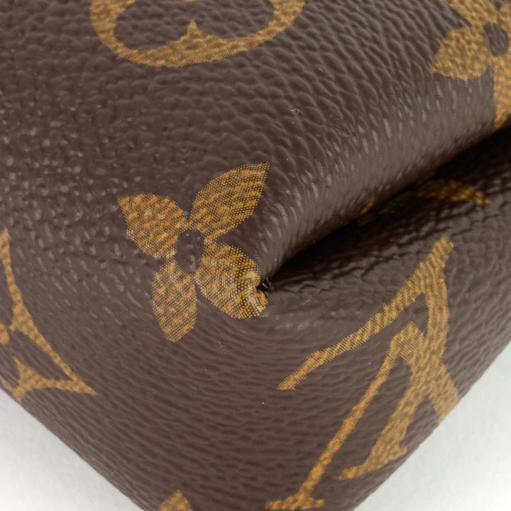 pallas monogram canvas clutch bag