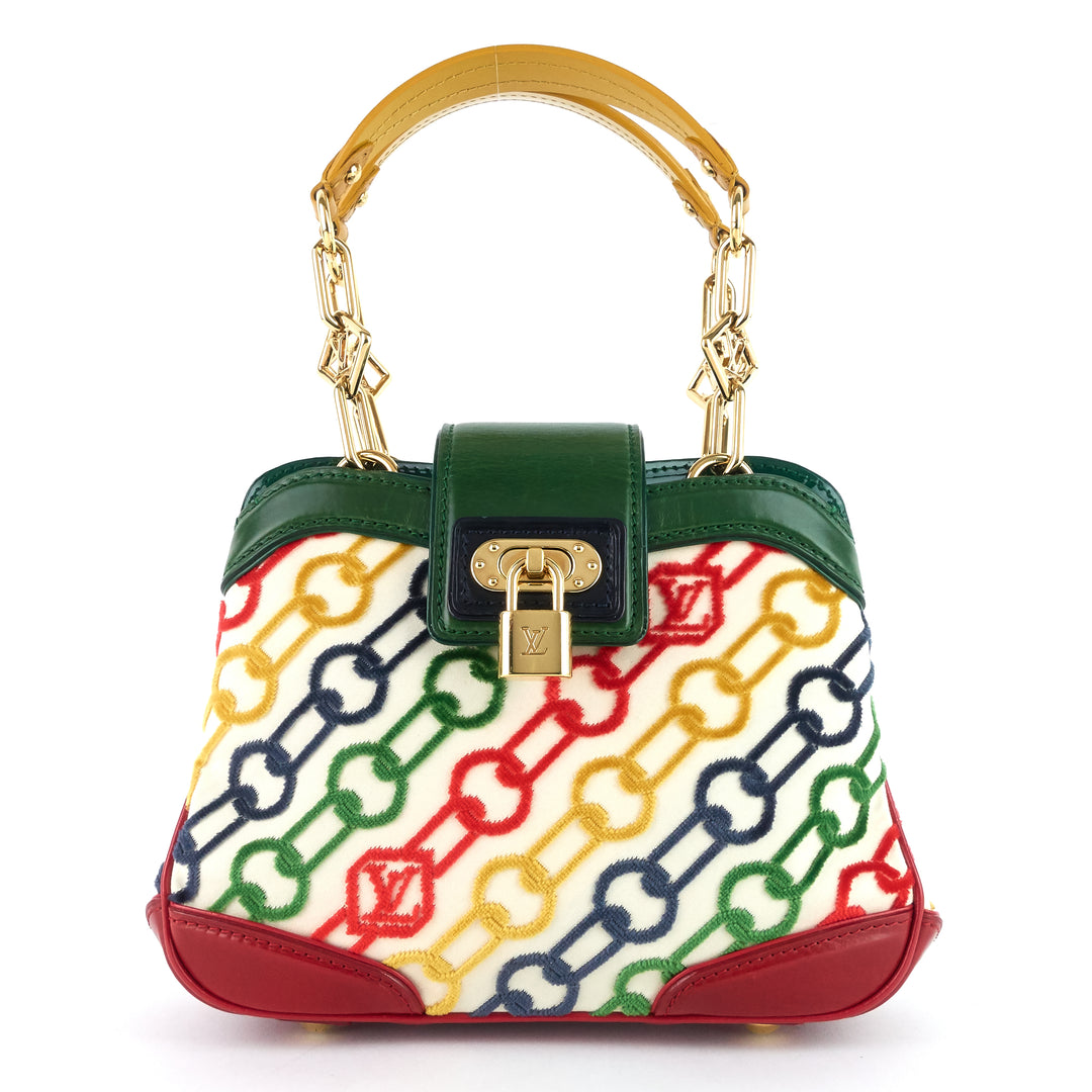 linda mini monogram charms velvet chains bag