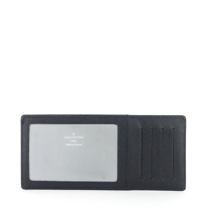 portefeuille long modulable damier graphie canvas wallet