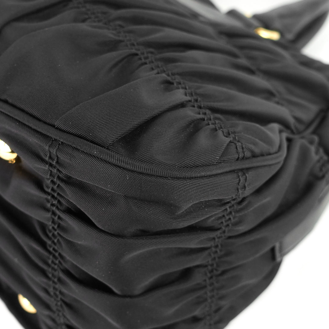 gaufre tessuto nylon medium shopping tote bag