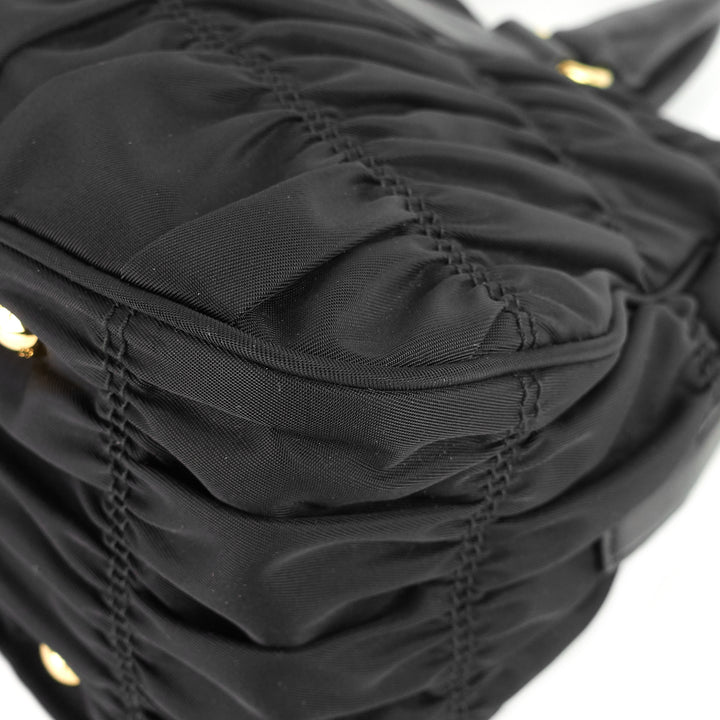 gaufre tessuto nylon medium shopping tote bag