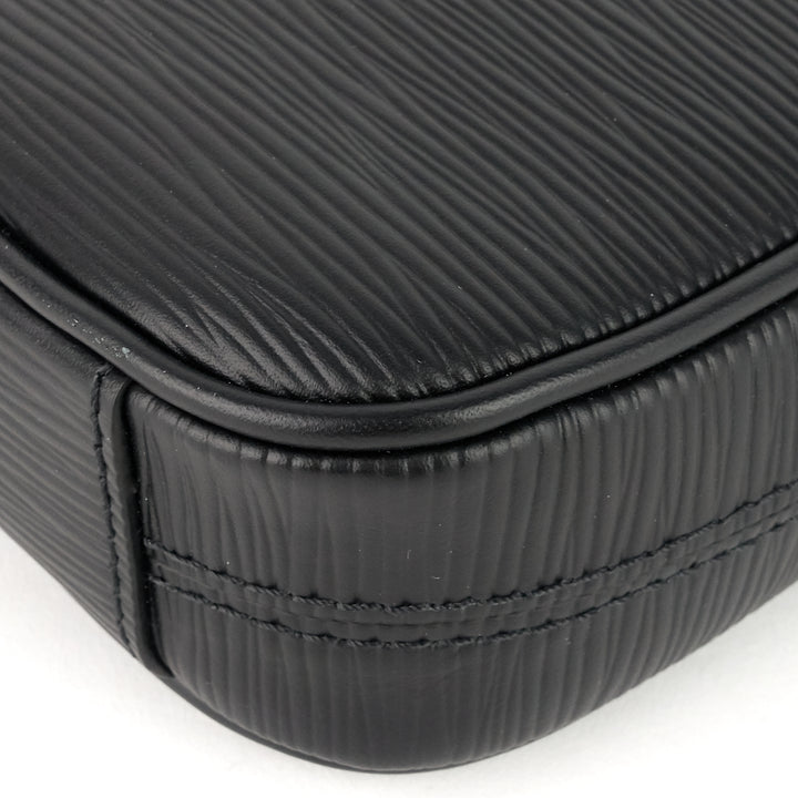 danube slim black epi leather bag